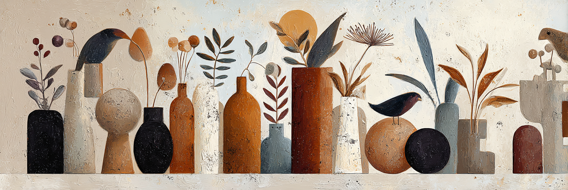 Vase Pflanzen Vogel | Skandinavisch | Einrichtungsstile