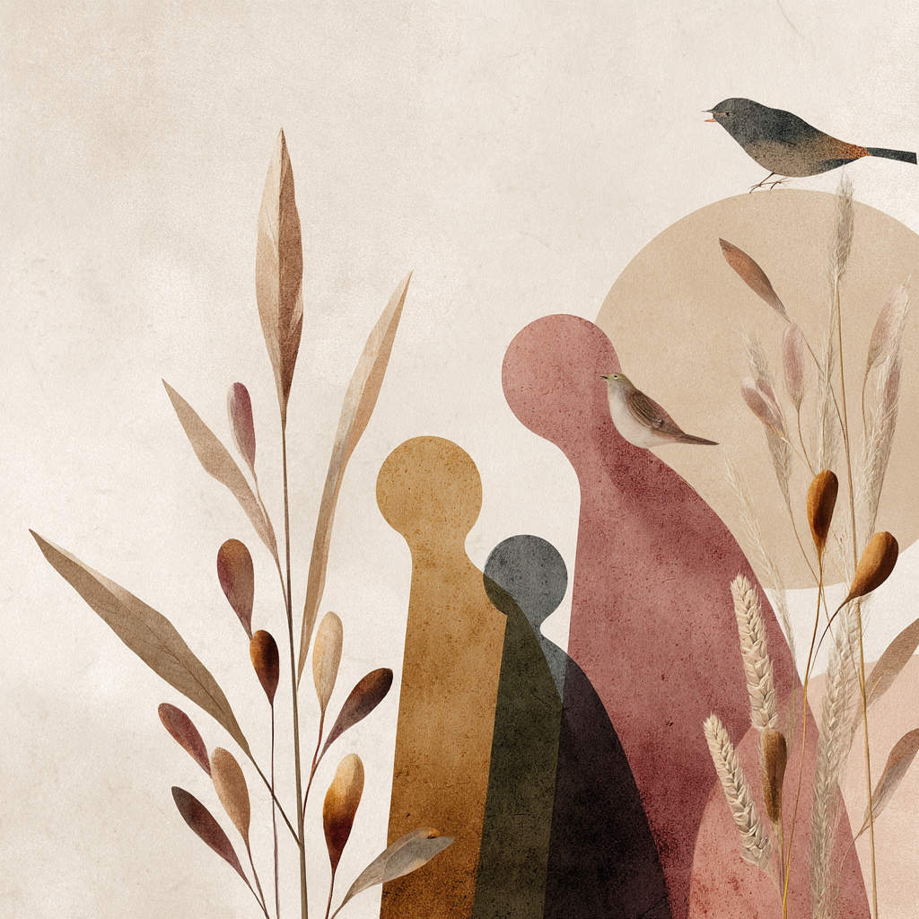 Abstract Shapes Birds Plants | Skandinavisch | Einrichtungsstile