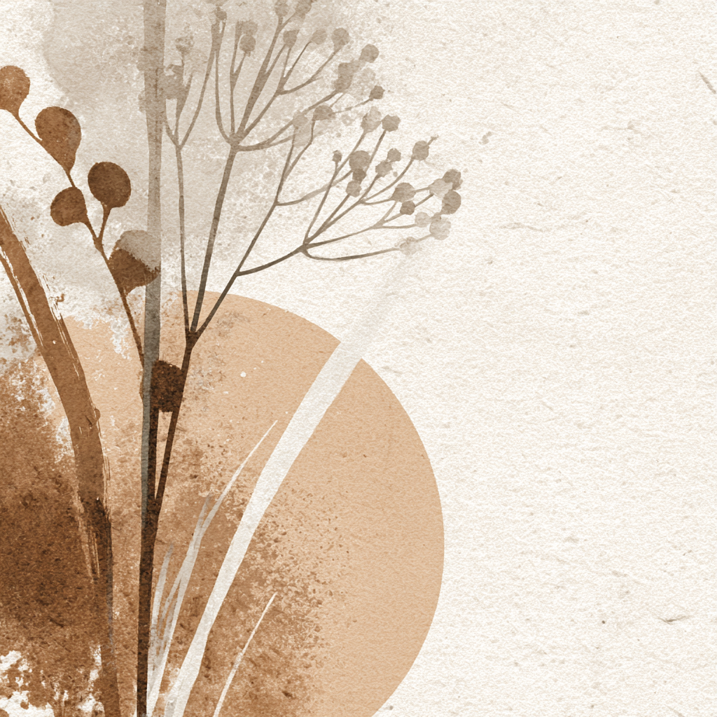Botanisch Braun Illustration | Skandinavisch | Einrichtungsstile