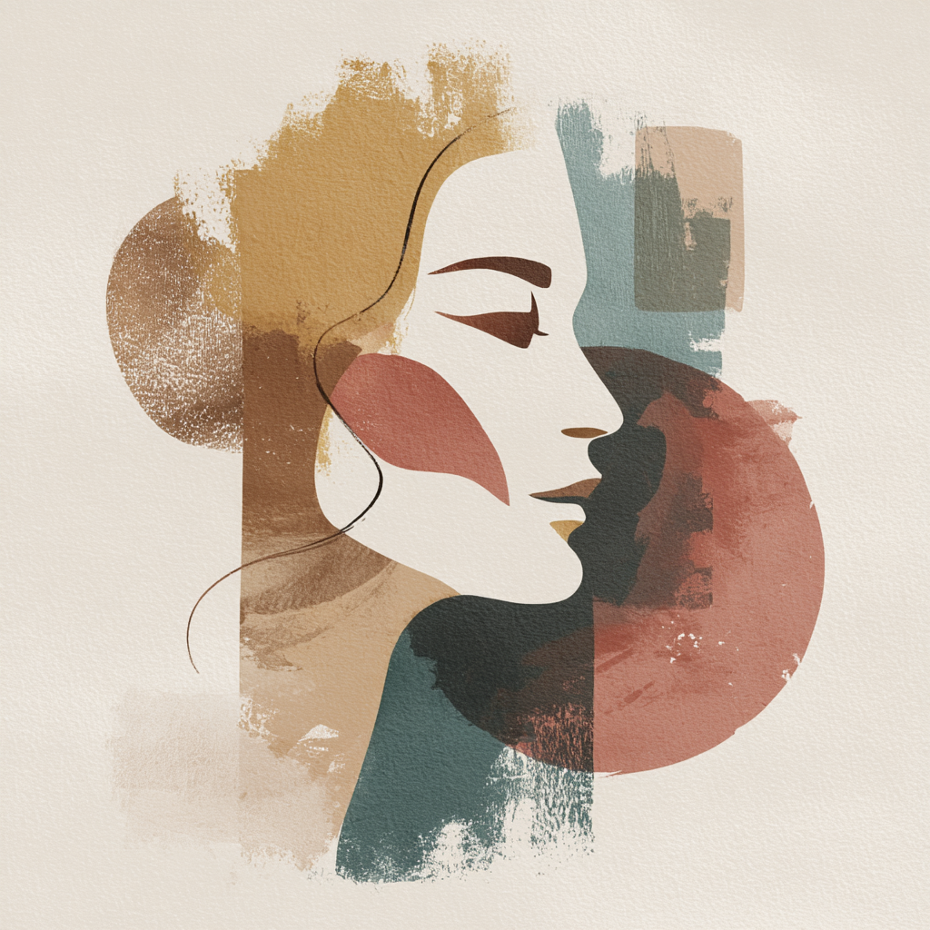Frauen Profil Kunst Illustration | Skandinavisch | Einrichtungsstile