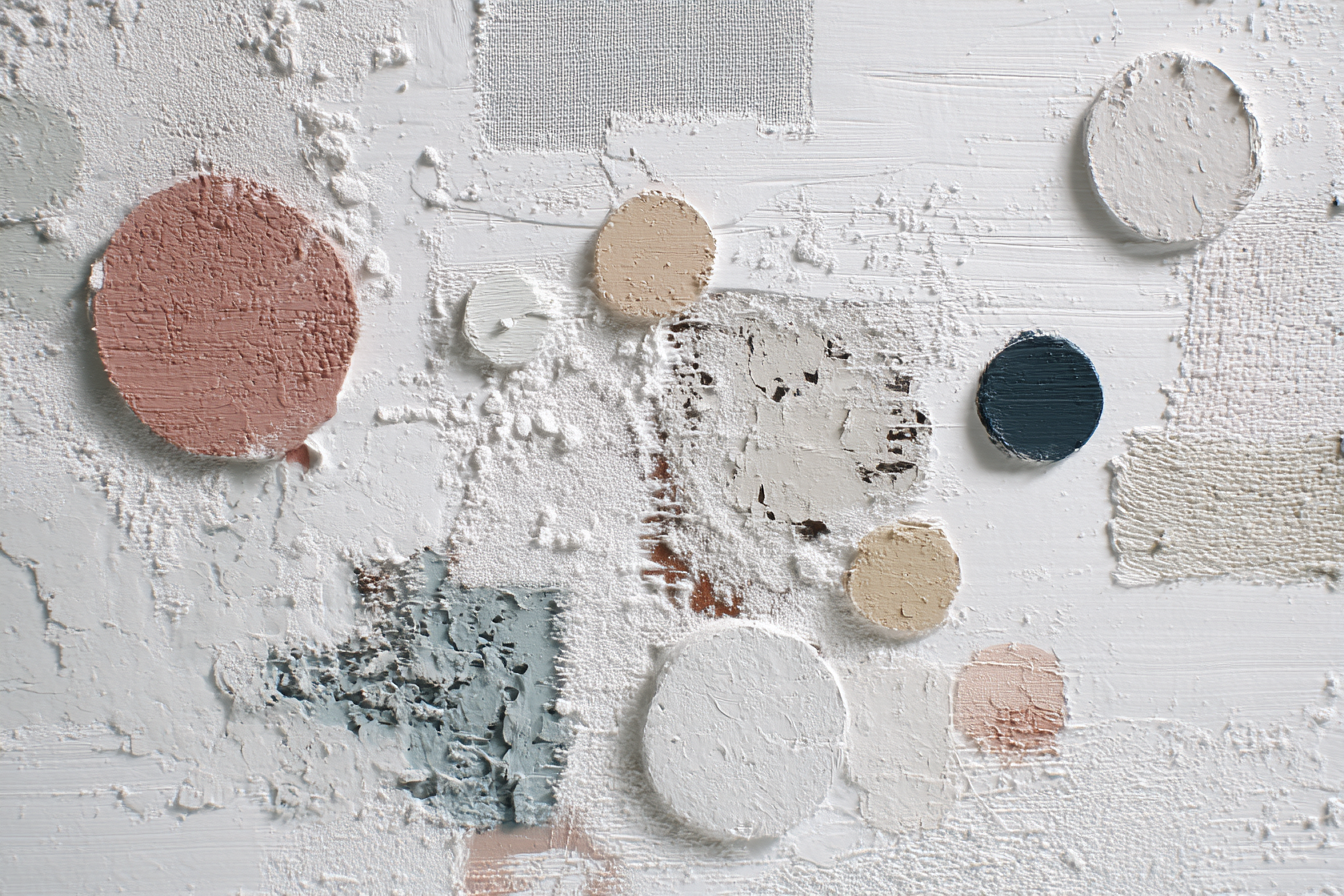 Abstrakte Kunst Verschiedene Texturen Formen Kreise Farben | Skandinavisch | Einrichtungsstile