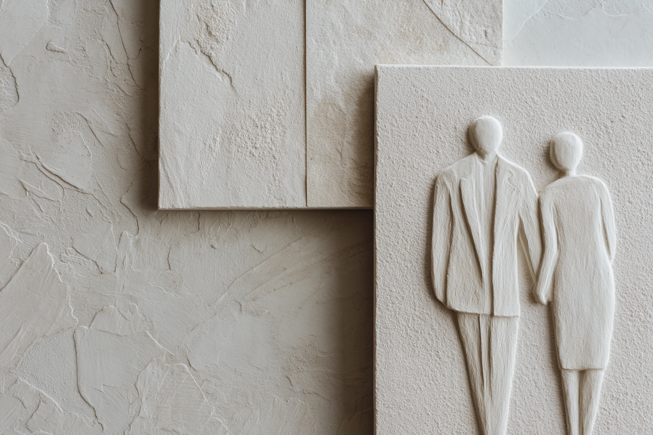 Zwei Figurenrelief | Skandinavisch | Einrichtungsstile