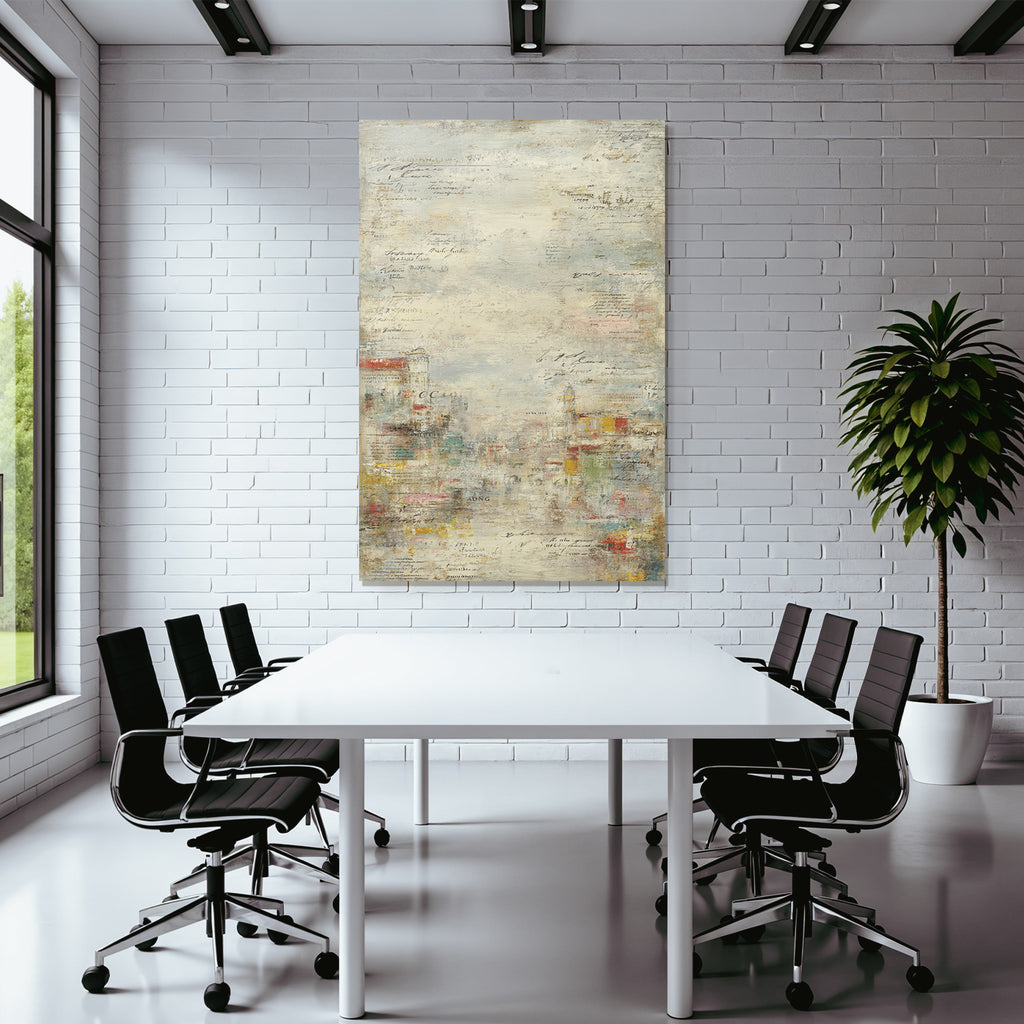 Vintage Und Shabby Abstrakte Kunst Mit Texturen Und Farbigen Elementen