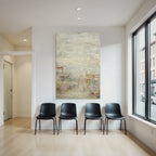 Vintage Und Shabby Abstrakte Kunst Mit Texturen Und Farbigen Elementen