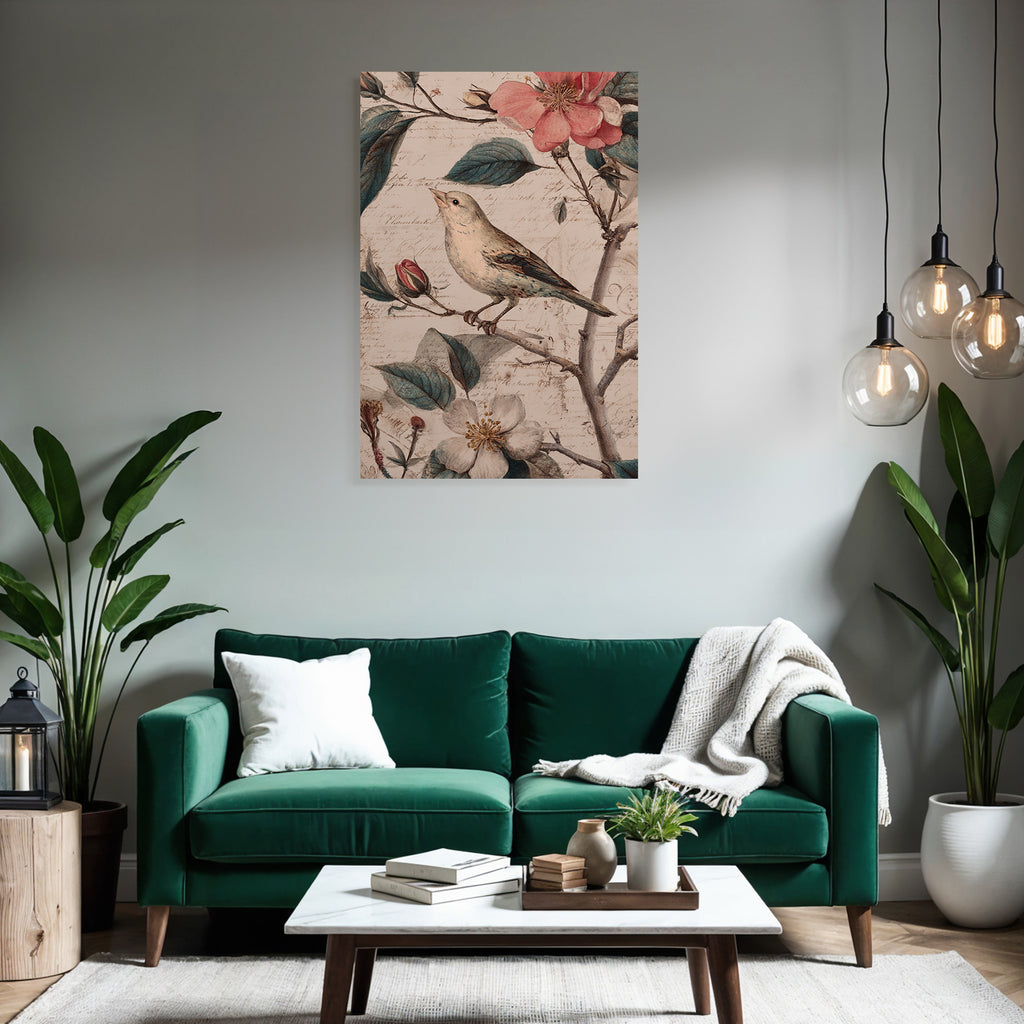 Vintage Und Shabby Blumen Und Blaettern