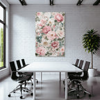 Vintage Und Shabby Blumiges Muster Mit Handschrift