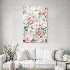 Vintage Und Shabby Blumiges Muster Mit Handschrift