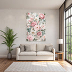 Vintage Und Shabby Blumiges Muster Mit Handschrift