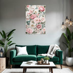 Vintage Und Shabby Blumiges Muster Mit Handschrift