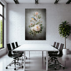 Vintage Und Shabby Botanische Illustration Vogel Und Blumen