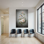 Vintage Und Shabby Botanische Illustration Vogel Und Blumen