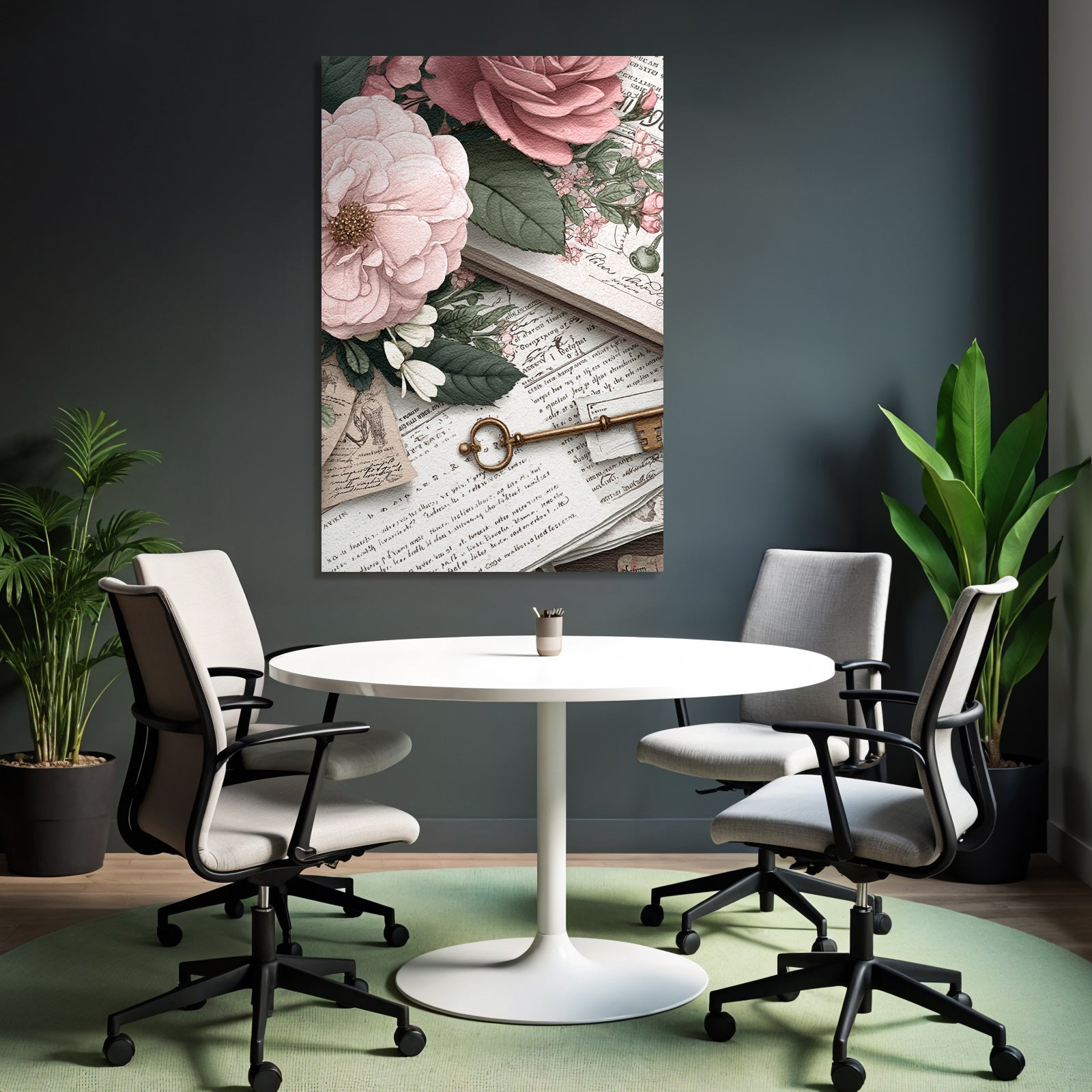 Vintage and shabby vintage elements collection flowers old documents and keys