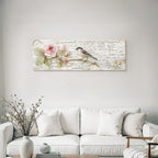 Vintage Und Shabby Blumen Illustration Vogel Vintage Hintergrund