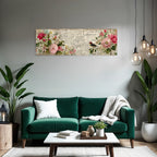 Vintage Und Shabby Blumendesign Mit Voegel Und Notizen