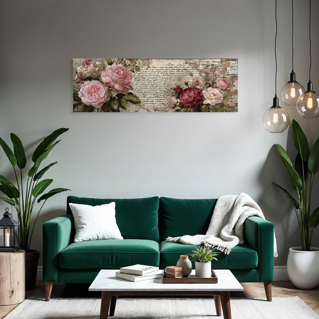 Vintage Und Shabby Collage Von Rosen Handgeschriebener Text Vintage Briefe Nostalgie