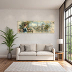 Vintage Und Shabby Junge Frau Mit Paris Hintergrund Blumen Skizzen Vintage