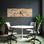 Vintage Und Shabby Pferd Kunst Hintergrund Handgeschriebene Notizen