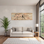 Vintage Und Shabby Pferd Kunst Hintergrund Handgeschriebene Notizen