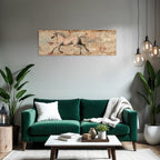 Vintage Und Shabby Pferd Kunst Hintergrund Handgeschriebene Notizen