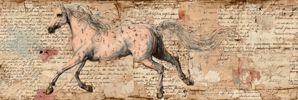 Vintage Und Shabby Pferd Kunst Hintergrund Handgeschriebene Notizen | Vintage Shabby | Einrichtungsstile