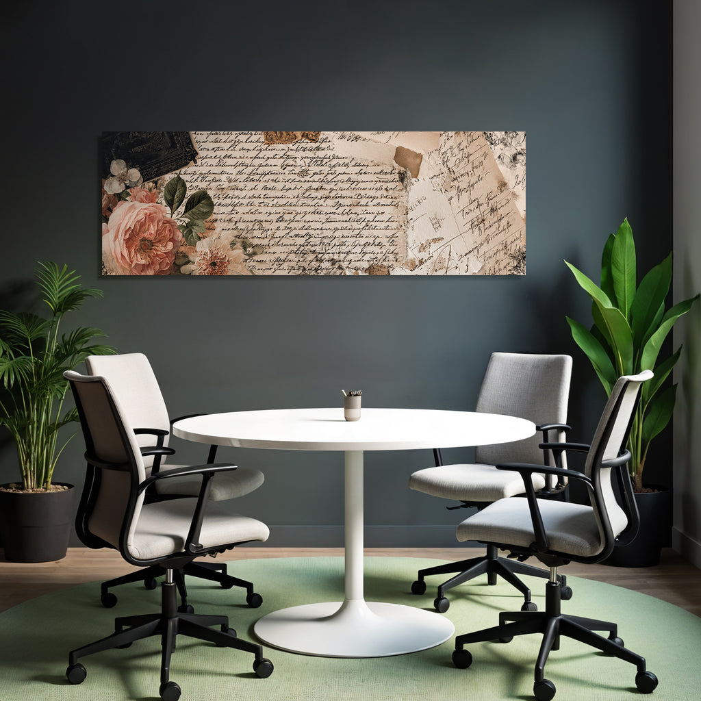 Vintage Und Shabby Vintage Collage Blumen Handschriftliches Design Nostalgisch Aesthetic