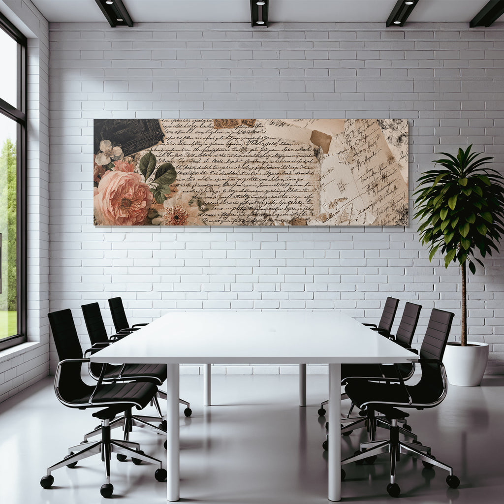 Vintage Und Shabby Vintage Collage Blumen Handschriftliches Design Nostalgisch Aesthetic