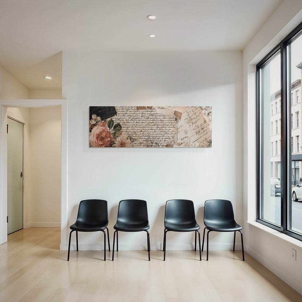 Vintage Und Shabby Vintage Collage Blumen Handschriftliches Design Nostalgisch Aesthetic