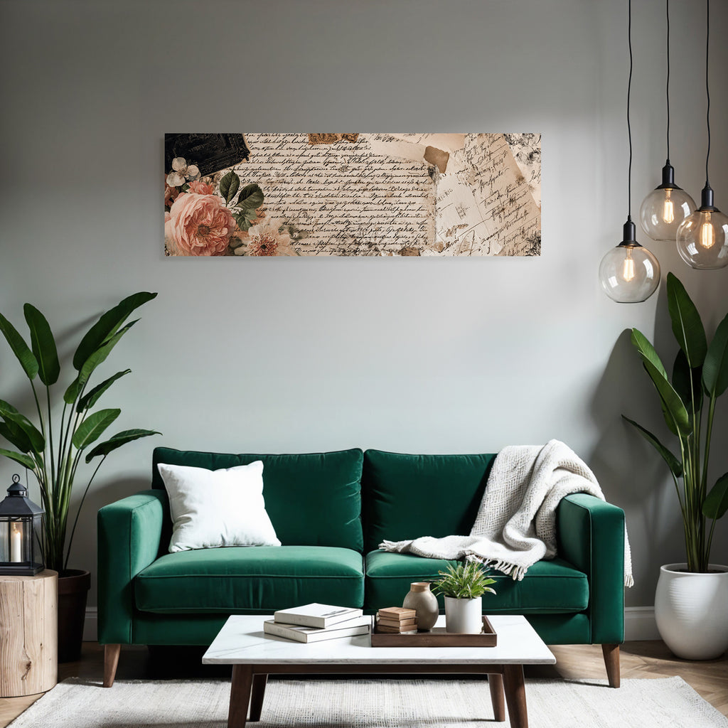 Vintage Und Shabby Vintage Collage Blumen Handschriftliches Design Nostalgisch Aesthetic