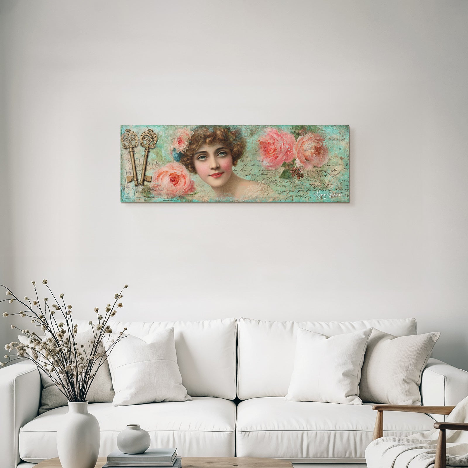 Vintage and Shabby Vintage Portrait of a Woman