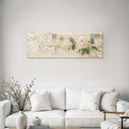 Vintage Und Shabby Vintage Postkarte Rosetten Handgeschriebener Text Mit Poststempeln