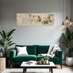 Vintage Und Shabby Vintage Postkarte Rosetten Handgeschriebener Text Mit Poststempeln