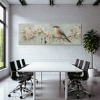 Vintage Und Shabby Vogel Auf Astemblumen Mit Schluessel Und Text