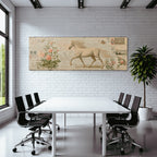 Vintage Und Shabby Weisser Pferd Blumen Handgeschriebene