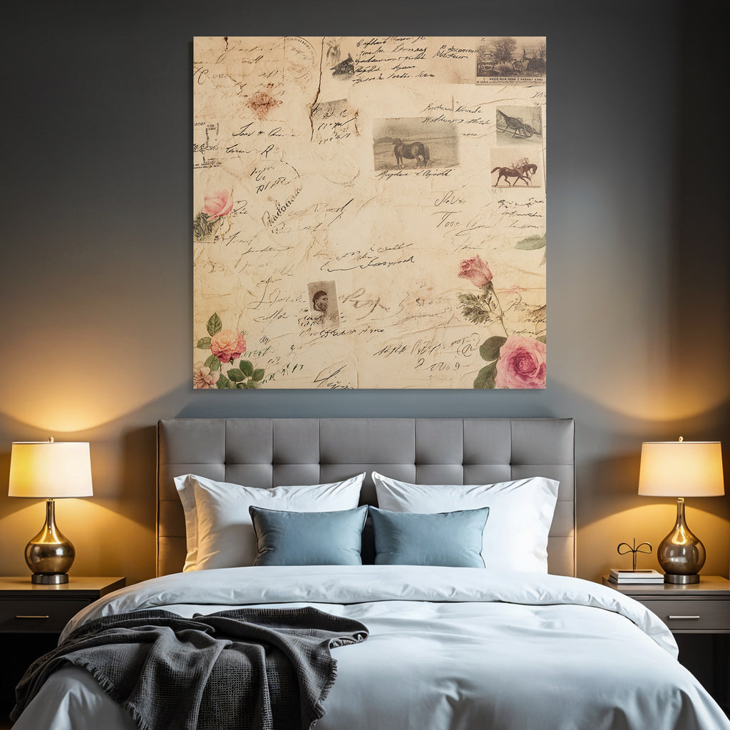 Vintage Und Shabby Alte Briefe Und Fotos Collage