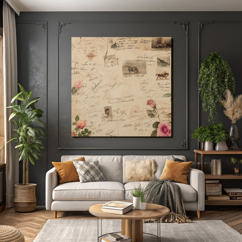 Vintage Und Shabby Alte Briefe Und Fotos Collage