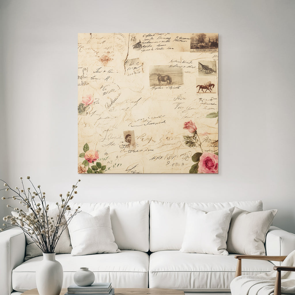 Vintage Und Shabby Alte Briefe Und Fotos Collage