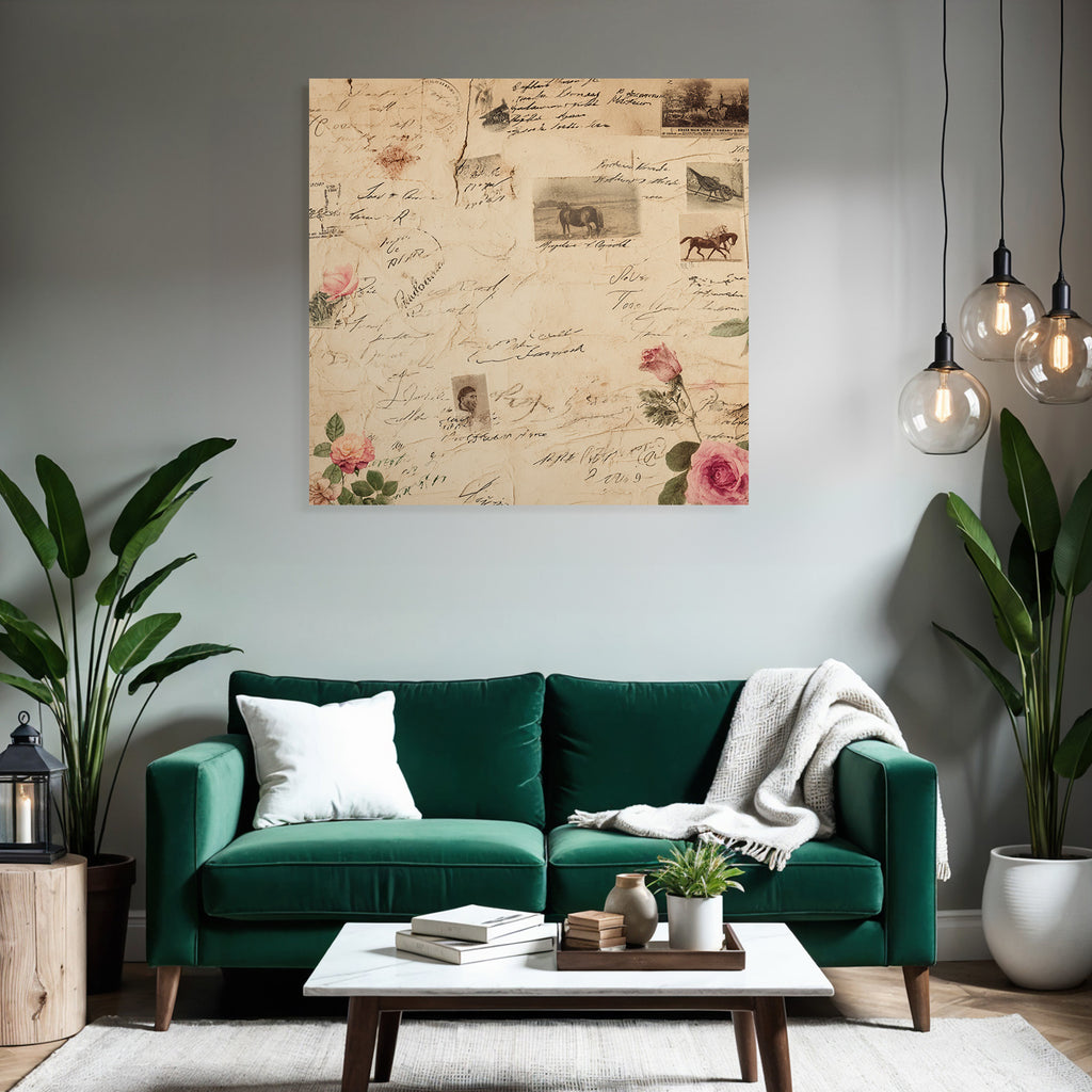 Vintage Und Shabby Alte Briefe Und Fotos Collage