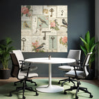 Vintage Und Shabby Blumen Voegel Schluessel Vintage Muster