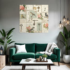 Vintage Und Shabby Blumen Voegel Schluessel Vintage Muster