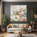 Vintage Und Shabby Blumermuster Mit Handschriftlichem Text