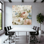 Vintage Und Shabby Blumermuster Mit Handschriftlichem Text