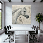 Vintage Und Shabby Pferdekopf Und Vogel Mit Hintergrund Elemente Und Text