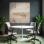 Vintage Und Shabby Vintage Darstellung Handschrift Schluessel Vogel Pferde Reiter