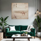 Vintage Und Shabby Vintage Darstellung Handschrift Schluessel Vogel Pferde Reiter