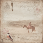 Vintage Und Shabby Vintage Darstellung Handschrift Schluessel Vogel Pferde Reiter | Vintage Shabby | Einrichtungsstile