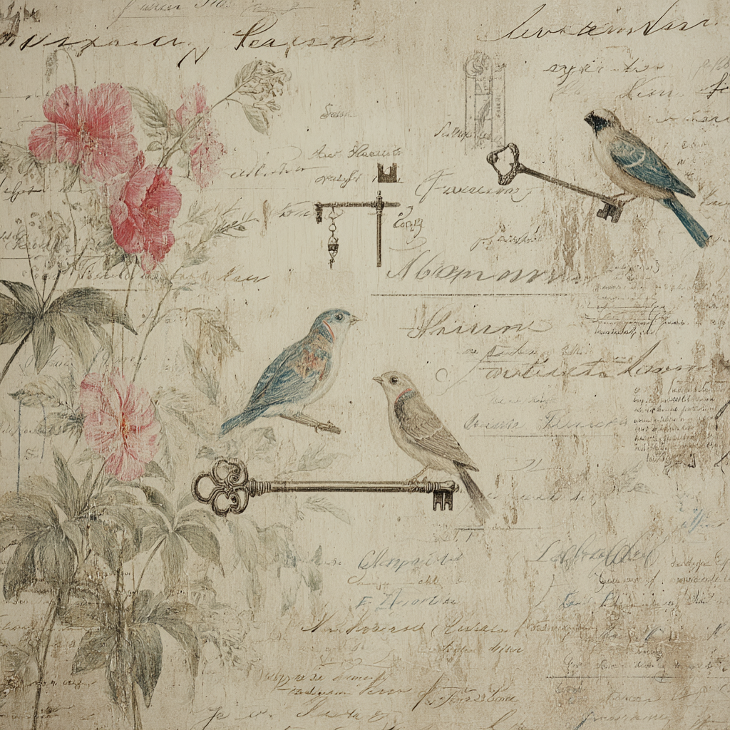 Vintage Und Shabby Vintage Floral Voegel Handschrift | Vintage Shabby | Einrichtungsstile