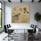 Vintage Und Shabby Vintage Vogel Alte Keys Blumen Illustrationen Hand Geschrieben