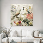 Vintage Und Shabby Voegel Und Blumen Vintage Botanik Illustration