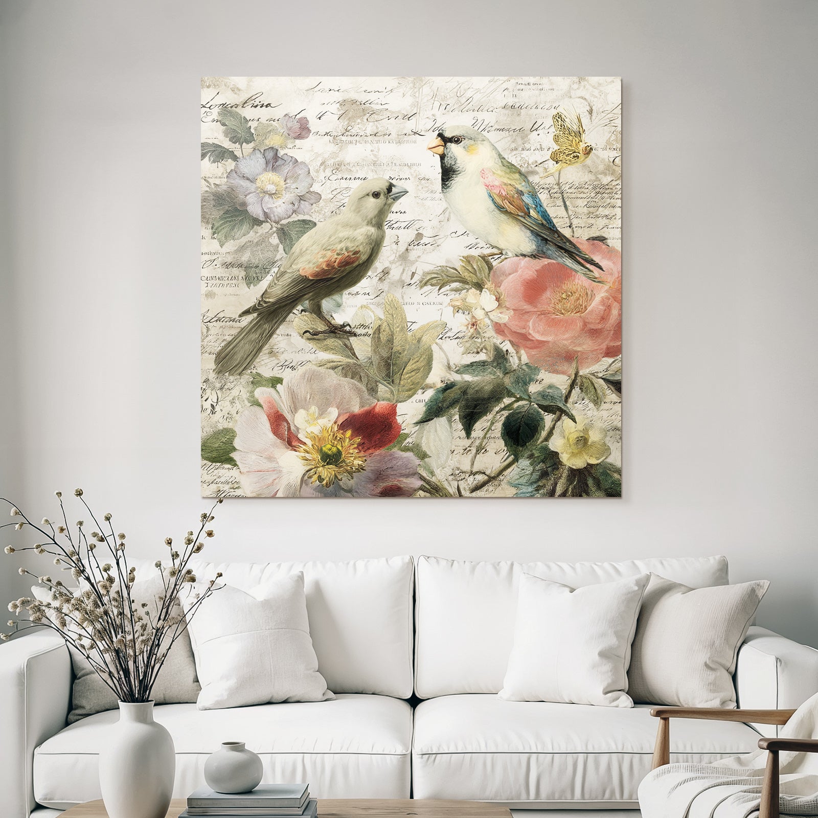 Vintage and Shabby Birds and Flowers Vintage Botany Illustration