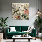 Vintage Und Shabby Voegel Und Blumen Vintage Botanik Illustration